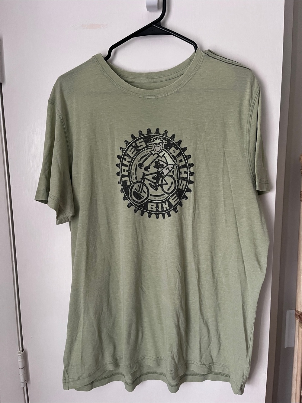 Life is Good Olive Green Short Sleeve Graphic Bike Tee